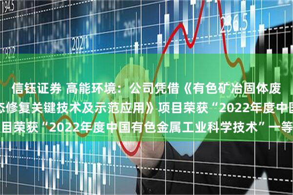 信钰证券 高能环境：公司凭借《有色矿冶固体废物堆场污染阻隔与生态修复关键技术及示范应用》项目荣获“2022年度中国有色金属工业科学技术”一等奖