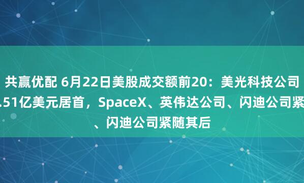 共赢优配 6月22日美股成交额前20：美光科技公司以617.51亿美元居首，SpaceX、英伟达公司、闪迪公司紧随其后
